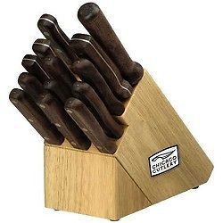 listed Chicago Cutlery Walnut Tradition 14 Piece Block Set   1061089