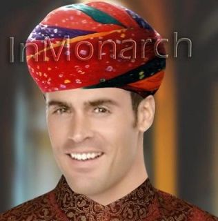 Panchrangi Rajasthani Safa Traditional Indian Wedding Turban TU1003