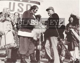 BOB HOPE & MERLIN OLSEN photo USO tour 1972 Santa Claus