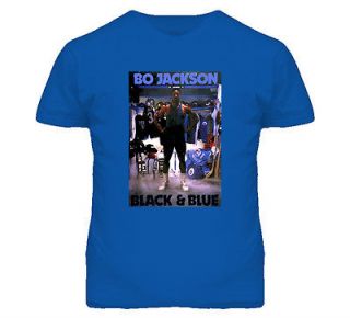 Retro Bo Jackson Black And Blue T Shirt In Blue