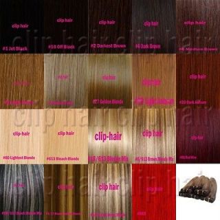 Straight Clip In Remi Natural Human Hair Extensions Full Head ON SALE