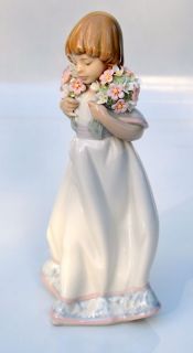 Lladro #7603 Spring Bouquets Retired Porcelain Figurine Sculpted by