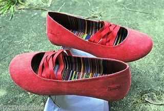 NWB BLOWFISH sz 10 ~Red~ BALLET FLAT Canvas Shoe Slip On Pull On