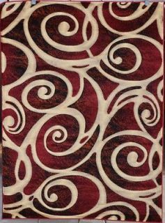 Beige Black Hand Carved Modern Large 8x11 Swirl Area Rug Carpet 322