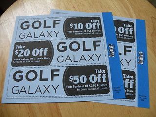 GOLF GALAXY COUPONS $10 OFF $50 $20 OFF $100 AND $50 OFF $250