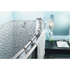 adjustable curved shower curtain rod