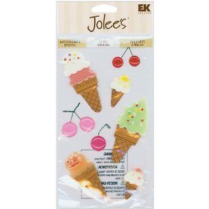 Jolees Boutique Stickers   Ice Cream Cones Large #381