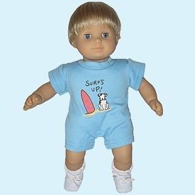 Boy Surfs up outfit fits itty bitty fits 15 American Girl
