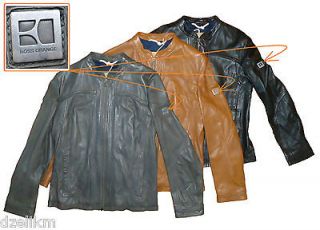 NWT Hugo Boss Orange Label Bomber Motorcycle Style Leather Jacket