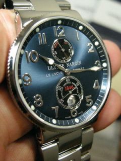 Ulysse Nardin Maxi Marine Chronometer 41 Blue $8700 Retail HUGE