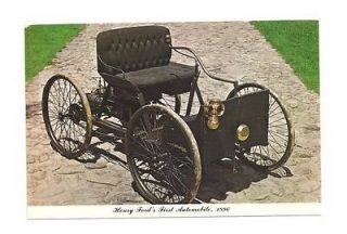 DEARBORN MI Ford Museum 1896 Quadricycle Vtg Postcard