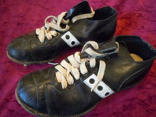 VINTAGE OLD LEATHER FOOTBALL CLEATS SPOT BILT NICE QUALITY ANTIQUE