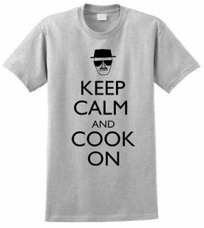 Breaking Bad Keep Calm and Cook On T Shirt Lewis Esson Funny Tee