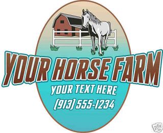 Personalized Horse Ranch Equestrian Trailer Decal 24