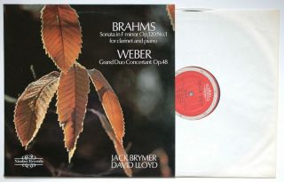 BRAHMS Sonata for Clarinet/piano WEBER Grand Duo BRYMER/LLOYD Nimbus