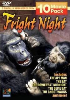 Fright Night 10 Horror Movie 2 DVD Set Boris Karloff