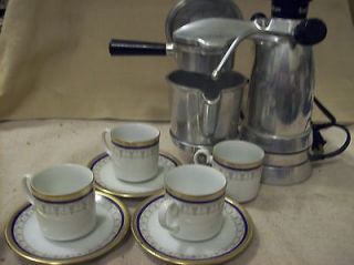 Vintage Salton EX 3 Espresso/Cappu​ccino Maker & Set of Three cups