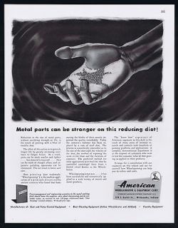 1947 American Wheelabrator Metallic Shot Peening Vintage Print Ad
