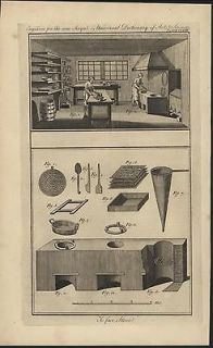 Stove Wood Fuel Kitchen Tools 1771 antique engraved print