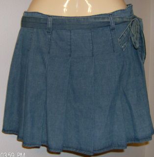 Fish Bowl Medium Wash Mini Skirt Size 5 New with Tags Blue Denim