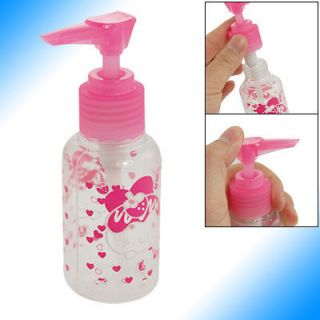 Heart Print Clear Plastic Hand Lotion Hair Shampoo Spray Bottle