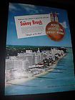 Old Sunny Brook Kentucky Whiskey   Miami Beach Vintage Print Ad