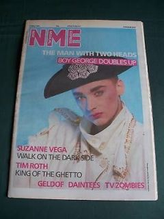 NME MUSIC MAG   BOY GEORGE   17 MAY 1986