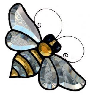 Stained Glass Bumble Bee Bevel Cluster (Color) BC058 GST free pattern