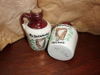 RARE pair of IRISH PUB whiskey jugs made for Quins of Limerick
