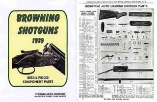 Browning 1939 Shotguns & Component Parts Stoeger Catalog