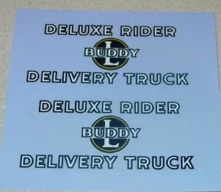 Buddy L Deluxe Rider Dump Truck Decals BL 100