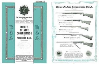 BSA c.1913 Rifles de Aire Comprimido