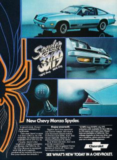 1978 Chevrolet Monza Spyder Classic Advertisement P69