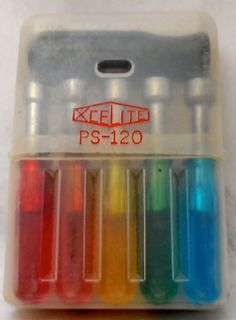 XceLite Ps 120 Mini Nut Drivers Set of 10 with Handle in case