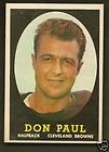 1958 TOPPS FOOTBALL 91 DON PAUL BROWNS NM