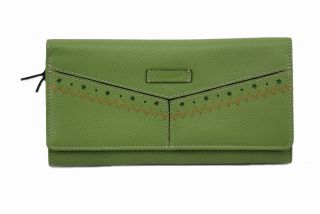 Buxton Ladies Designer Wallet Pure Leather 4 x 7.5 BL144W48GN
