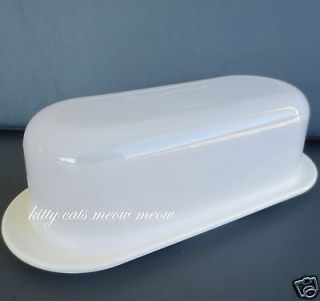 Newly listed Tupperware BUTTER DISH Keeper Tray Open House Snow White