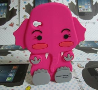 Honey Rabbit 3D elephant Silicone Back Cover Case For Ipod Touch 4 4G