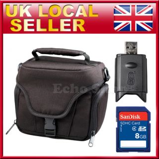 8GB SD Card, Reader & Camera Shoulder Bag Case Kit For NIKON 1 J1, V1