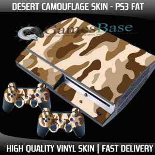Desert Camouflage Playstation 3 Skin Stickers + 2 Camo Controller