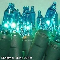 Bulk Case 2400 Teal Christmas String Incandescent Mini Light Sets