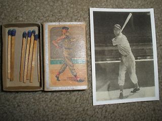 TED WILLIAMS 1955 OHIO BLUE TIP MATCH Co. with MATCHES and CARD