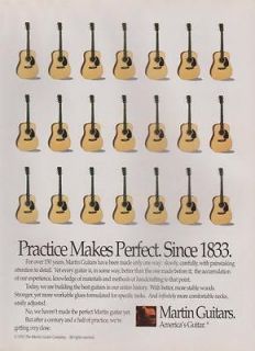 1992 C.F. MARTIN PRACTICE MAKES PERFECT SINCE 1833 D 45 GUITAR PRINT