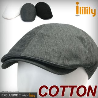 ililily New Mens Cabbie Flat Cap Vintage Cotton Gatsby Ivy Irish Hat