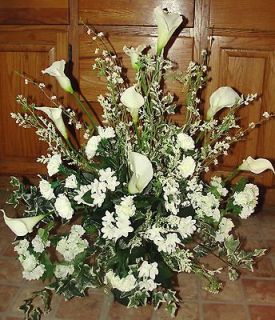 High End Calla Lilies Stephanotis Flower Church Bridal Wedding Altar