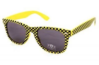 Classic Wayfarer Sunglasses SkyBlue Black Checker + Free Pouch