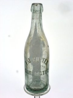 Cutter 12.5 oz Embossed Glass Bottle Burlington NJ Tavern TRove