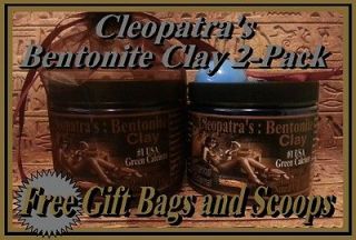 Pack of Cleopatras Green Calcium Bentonite Clay   100% Organic
