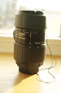 Sigma 70 300 mm 14 56 D APO Macro Lens Auto Focus for Nikon used for