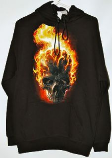 Marvel Ghost Rider skull in flames pullover Hoodie Ghostrider phantom